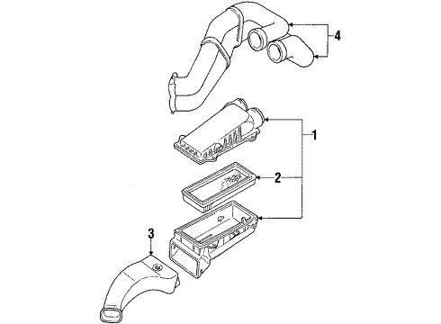 1990 Ford E-150 Econoline Air Inlet Diagram 2 - Thumbnail