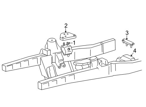 1996 Ford Explorer Engine & Trans Mounting Diagram 2 - Thumbnail