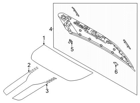 2024 Ford Bronco Exterior Trim - Hood Diagram