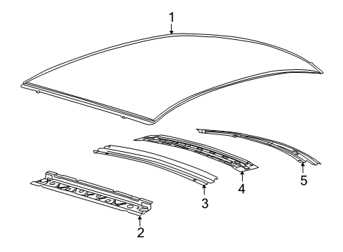 2013 Lincoln MKS Roof & Components Diagram
