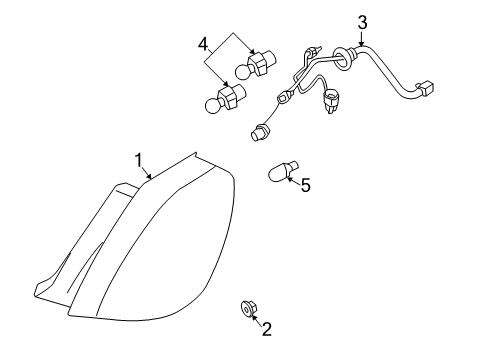 2009 Lincoln MKS Tail Lamps Diagram