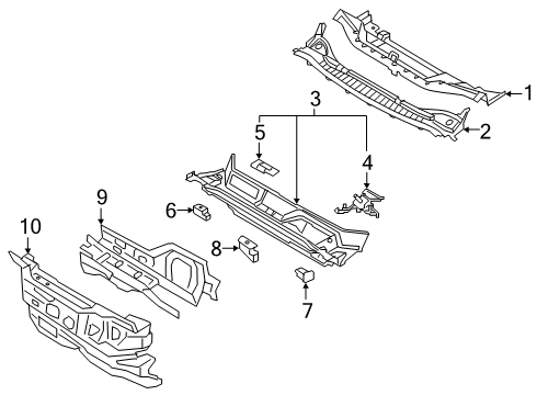 2019 Lincoln Nautilus Cowl Diagram