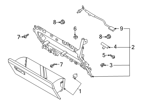 2025 Ford F-150 Glove Box Diagram 3 - Thumbnail