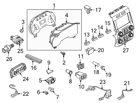 2020 Ford F-250 Super Duty Instrument Cluster Diagram for LC3Z-10849-CGB