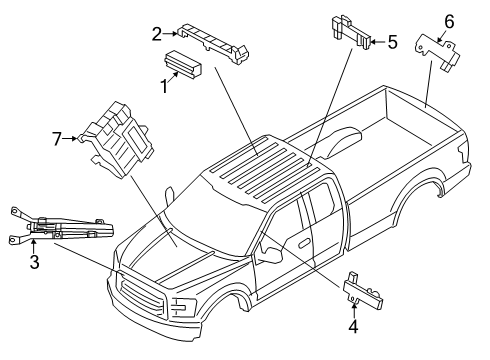 2025 Ford F-150 Keyless Entry Components Diagram 2 - Thumbnail