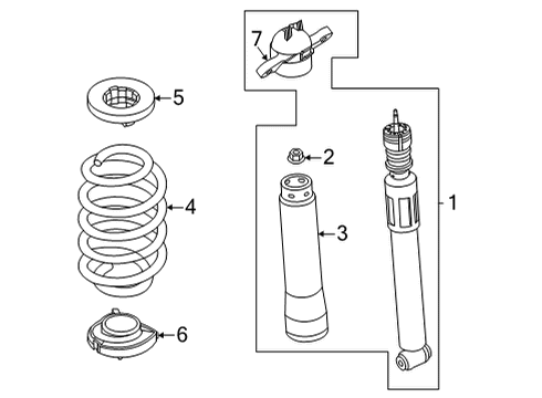 2024 Ford Maverick Shocks & Components Diagram