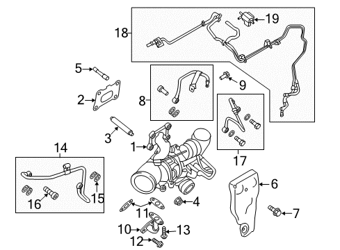 2015 Ford Escape Turbocharger & Components Diagram