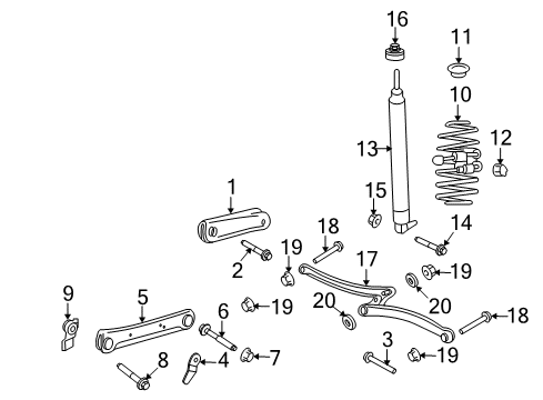 2008 Ford Crown Victoria Rear Suspension Components Diagram 3 - Thumbnail