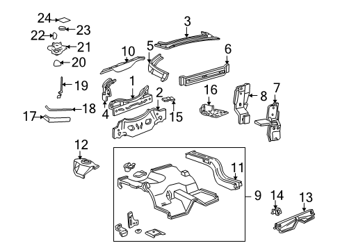 2001 Ford Mustang Rear Body Diagram 2 - Thumbnail