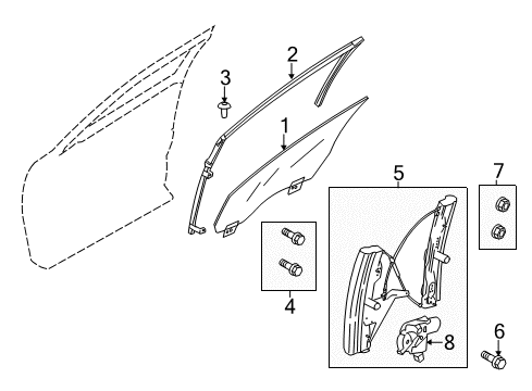 2013 Lincoln MKS Front Door Diagram