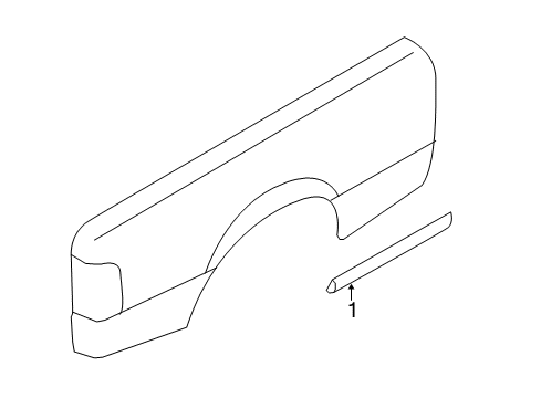 2007 Ford Ranger Exterior Trim - Rear Door Diagram