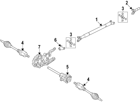 2024 Ford Explorer Differential - Front Diagram