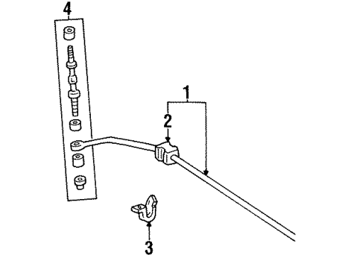 1995 Ford Crown Victoria Stabilizer Bar & Components Diagram