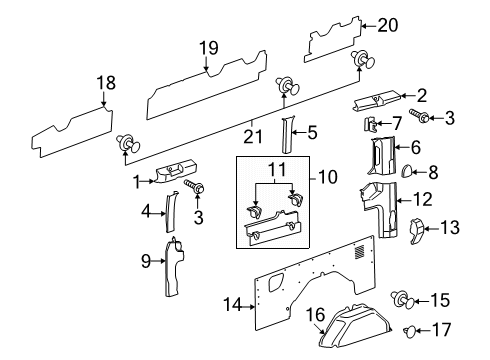 2025 Ford Transit-250 Interior Trim - Side Panel Diagram 2 - Thumbnail