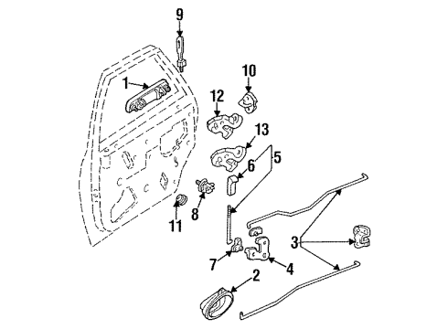 1995 Ford Aspire Rear Door Diagram