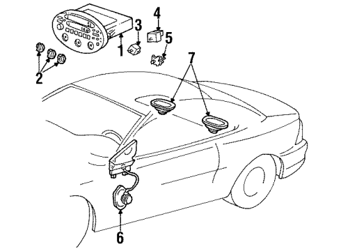 1999 Ford Escort A/C & Heater Control Units Diagram