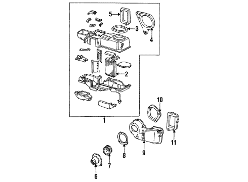 1991 Ford Explorer Blower Motor & Fan Diagram