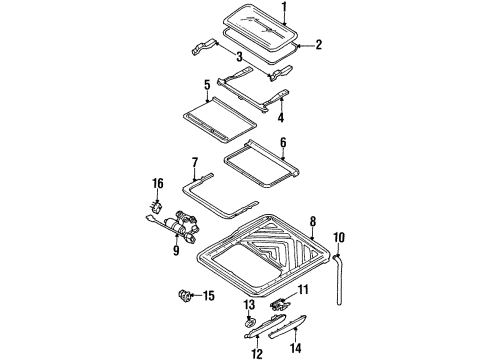 2000 Mercury Mystique Sunroof Diagram
