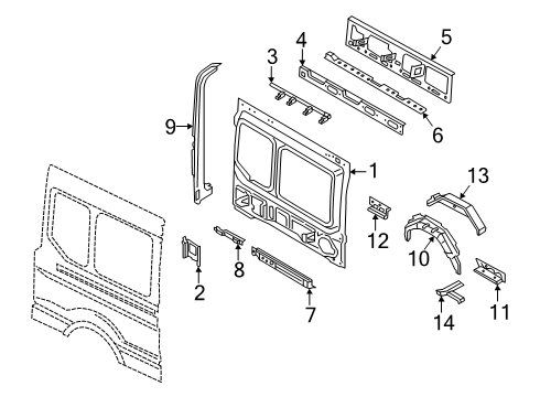 2025 Ford Transit-350 Inner Structure - Side Panel Diagram 8 - Thumbnail