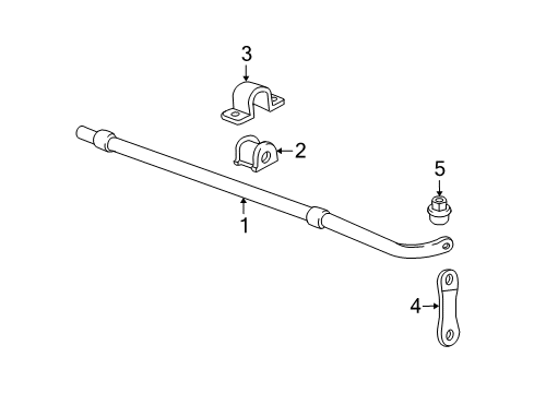 2002 Mercury Mountaineer Stabilizer Bar & Components Diagram 5 - Thumbnail