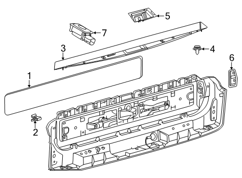 2025 Lincoln Navigator Moulding Diagram for SL1Z-7841018-AA