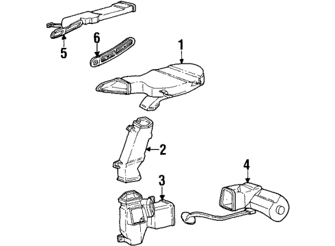 2000 Mercury Villager Auxiliary A/C & Heater Unit Diagram
