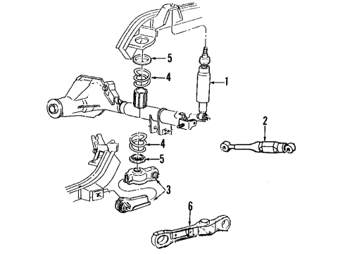2000 Ford Mustang Lower Control Arm - Rear Diagram