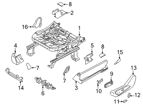 2016 Lincoln MKC Tracks & Components Diagram