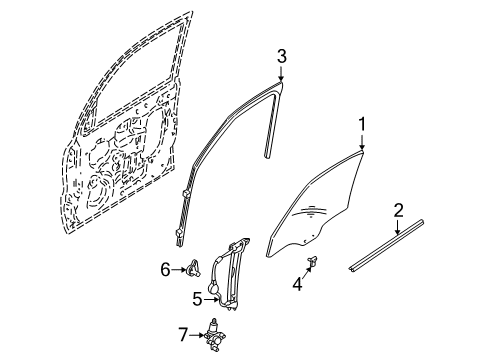 2006 Mercury Mariner Front Door Diagram 2 - Thumbnail
