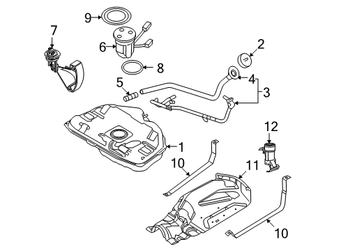 2006 Lincoln Zephyr Fuel System Components Diagram