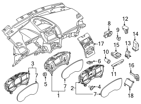 2018 Ford Edge A/C & Heater Control Units Diagram