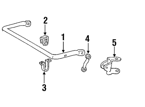 1993 Ford Ranger Stabilizer Bar & Components Diagram 4 - Thumbnail