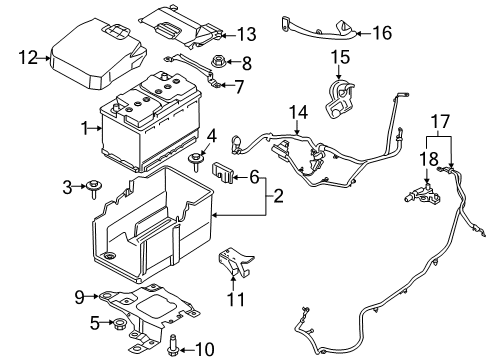 2018 Lincoln MKC Support Bracket Diagram for AV6Z-10762-A