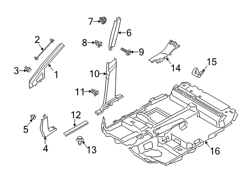2017 Ford Transit Connect Interior Trim - Pillars Diagram 2 - Thumbnail