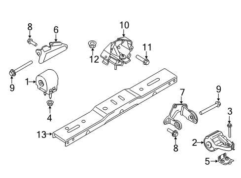 2016 Ford F-150 Motor Mount, Driver Side Diagram for BL3Z-6038-A