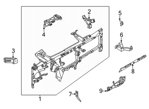 2024 Ford F-150 Instrument Panel Components Diagram 3 - Thumbnail