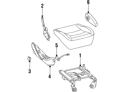 1998 Lincoln Navigator Front Seat Components Diagram