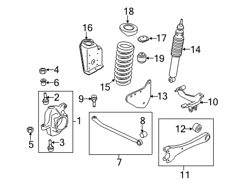 2013 Ford F-250 Super Duty Front Suspension Components Diagram 3 - Thumbnail