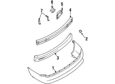 2000 Mercury Villager Bumper & Components - Rear Diagram