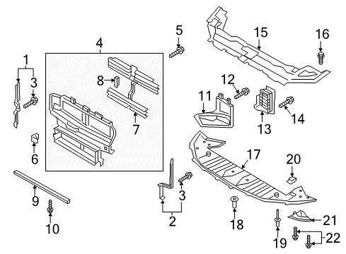 2020 Lincoln Continental Reservoir Tank Screw Diagram for -W700228-S437