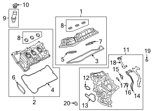 2024 Lincoln Aviator Valve & Timing Covers Diagram