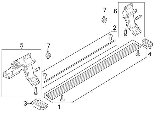 2023 Ford F-350 Super Duty Running Board Diagram 6 - Thumbnail