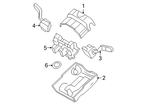 2006 Ford Mustang Shroud, Switches & Levers Diagram