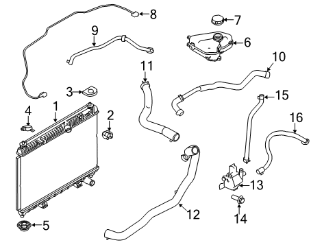 2016 Ford Fiesta Radiator & Components Diagram 2 - Thumbnail