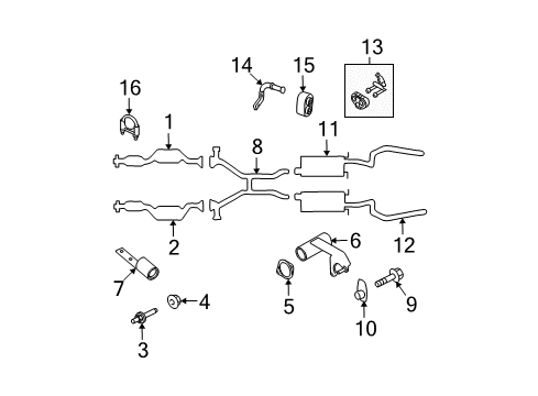 2011 Lincoln Town Car Exhaust Components Diagram
