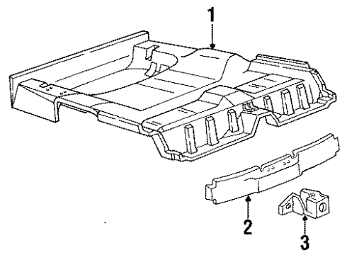 1992 Mercury Sable Rear Floor & Rails Diagram 2 - Thumbnail