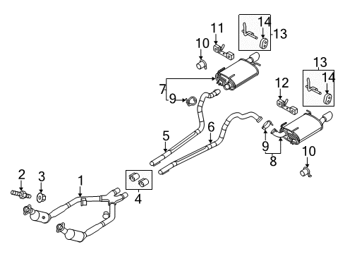 2012 Ford Mustang Exhaust Components Diagram