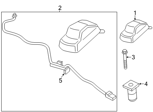 2022 Ford F-350 Super Duty Roof Lamps Diagram