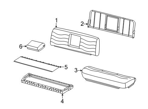 2004 Ford F-350 Super Duty Rear Bench Seat Diagram 2 - Thumbnail