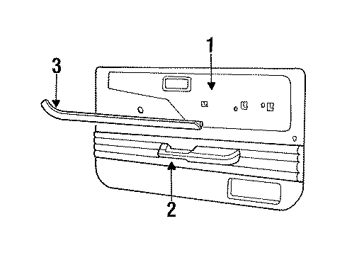 1985 Ford Ranger Interior Trim - Door Diagram